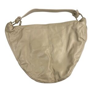 Dojo for D&D Shoes Cream Leather Slouchy Hobo Shoulder Bag Vintage